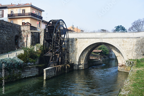 Rudun Water Wheel (Noria) in Gropello d'Adda, Milan photo