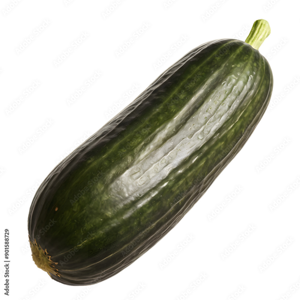 Green fresh cucumber fruit isolated on transparent background Green fresh cucumber fruit isolated on transparent background