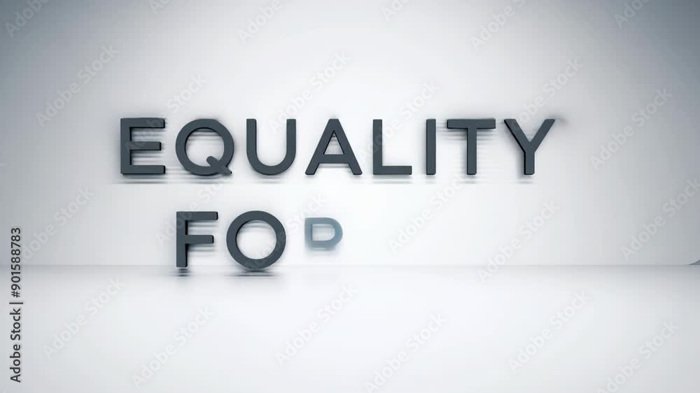 Equality for All pop-up sign on minimalist background. Concept: equality and support Equality for All pop-up sign on minimalist background. Concept: equality and support