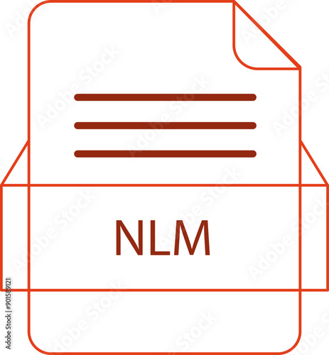 NLM File icon black outline photo