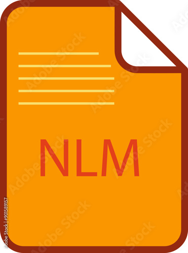 NLM File icon fill and outline rounded corners photo