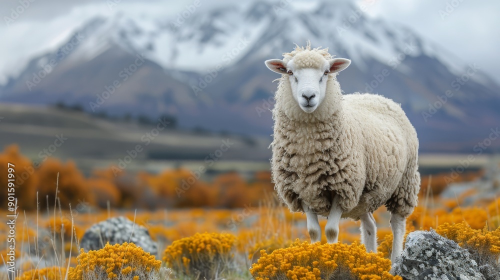 Fototapeta premium sheep on a meadow