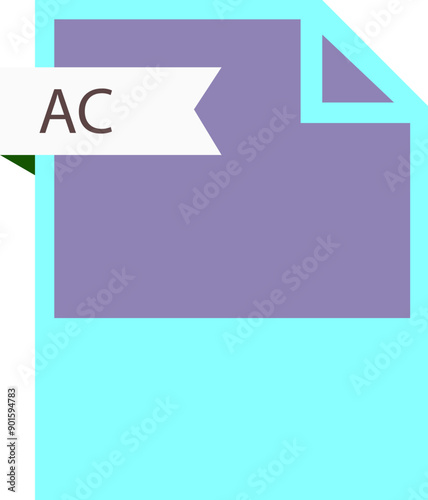 AC File format icon roe color fill