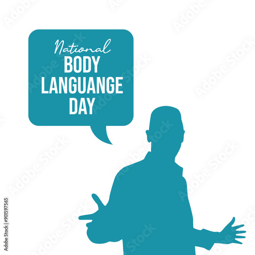 National Body Language Day vector design template good for celebration usage. National Body Language Day design. flat design. eps 10.