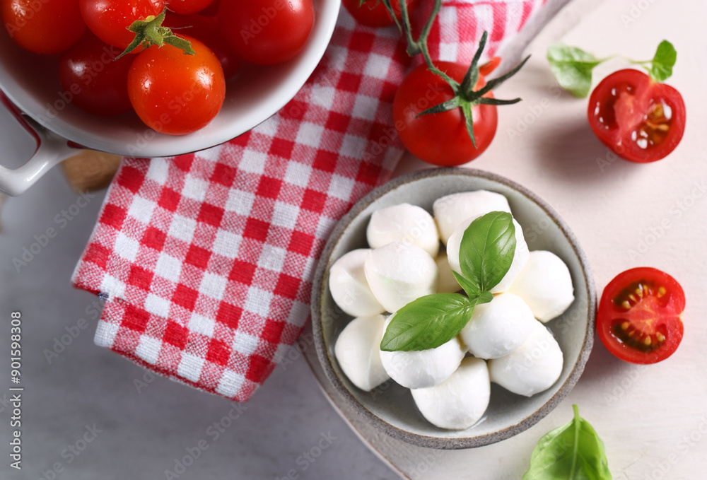 mini mozzarella cheese and tomatoes for salad mini mozzarella cheese and tomatoes for salad