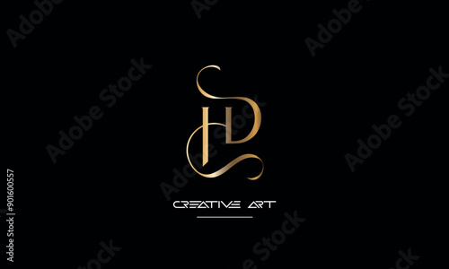 HD, DH, H, D abstract letters logo monogram