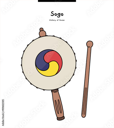 This instrument is the 'sogo', a traditional Korean percussion instrument. It is used for pungmulnori.