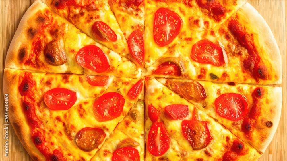 Photo of pizza, appetizing and fresh Photo of pizza, appetizing and fresh