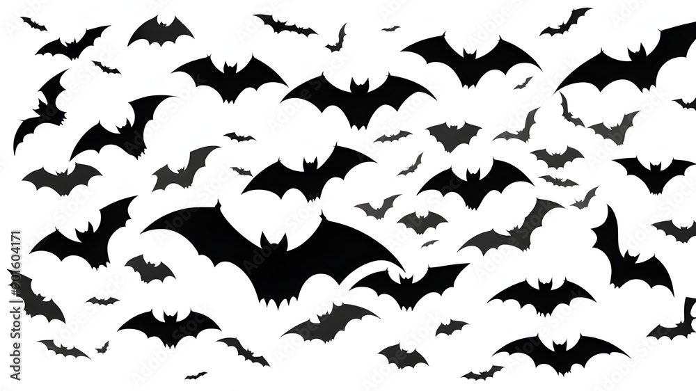 Fototapeta premium flying flock of bats