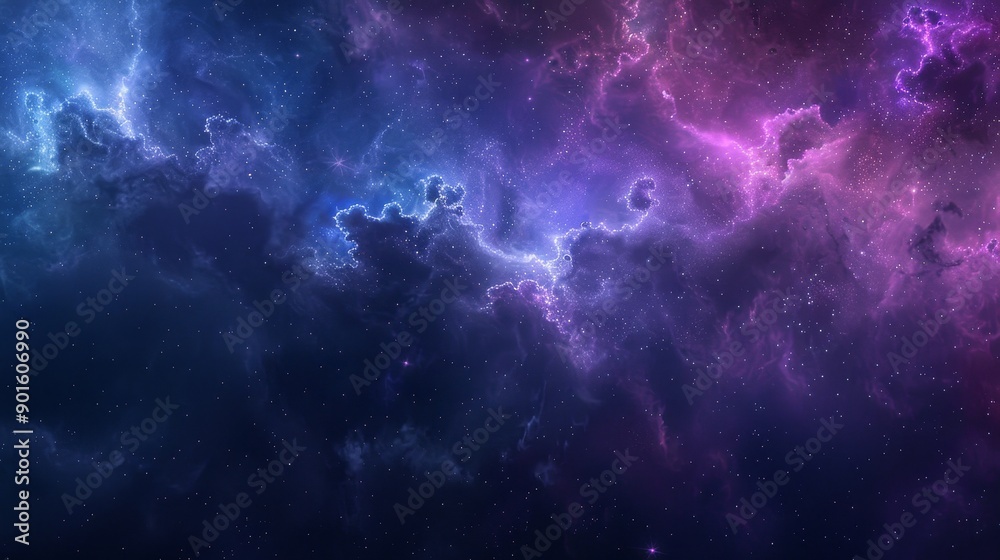Cosmic streams adorn this indigo and lavender wallpaper Cosmic streams adorn this indigo and lavender wallpaper