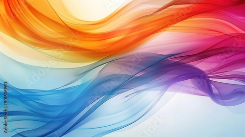 Vivid Flow: Abstract Art in Blue, Orange, and Purple Hues © Vikarest