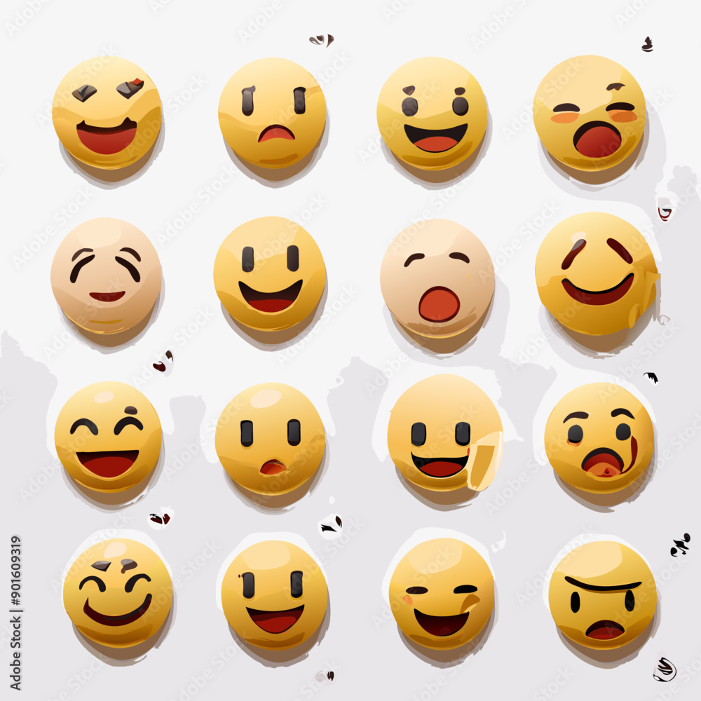 Fototapeta premium set of smiles