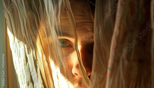 Mystery and Curiosity: Child Peeking