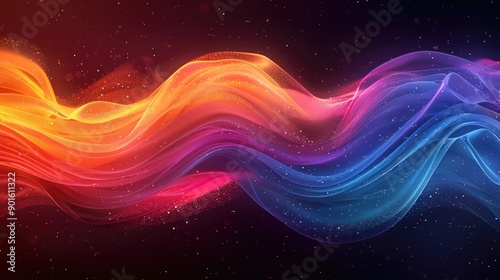 Bright, flowing motion with gradient hues