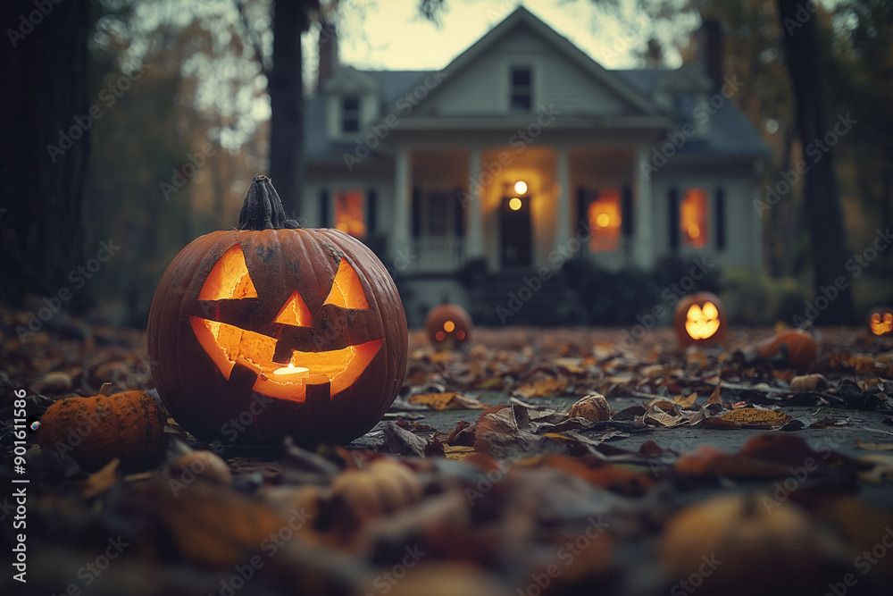 Halloween decorated house Halloween decorated house