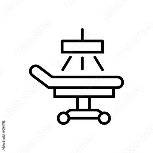 Surgical Table line icon. Element sign from transplantation collection.