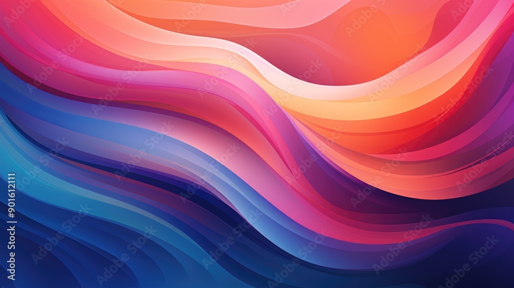 Obraz premium Bright, flowing motion with gradient hues