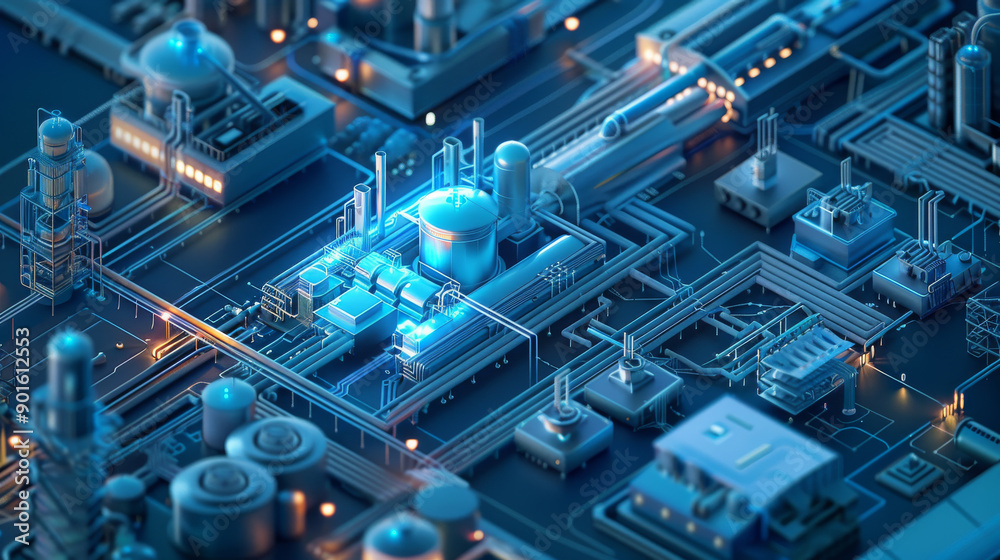 Intelligent Industrial Park factory axis test map