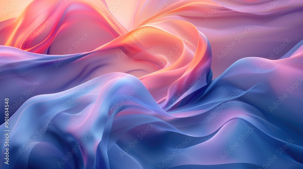 Bright, fluid motion creating abstract shapes Bright, fluid motion creating abstract shapes