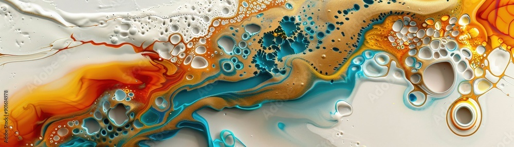 An abstract swirl of vibrant colors with intricate textures, perfect for modern art enthusiasts and creative projects.