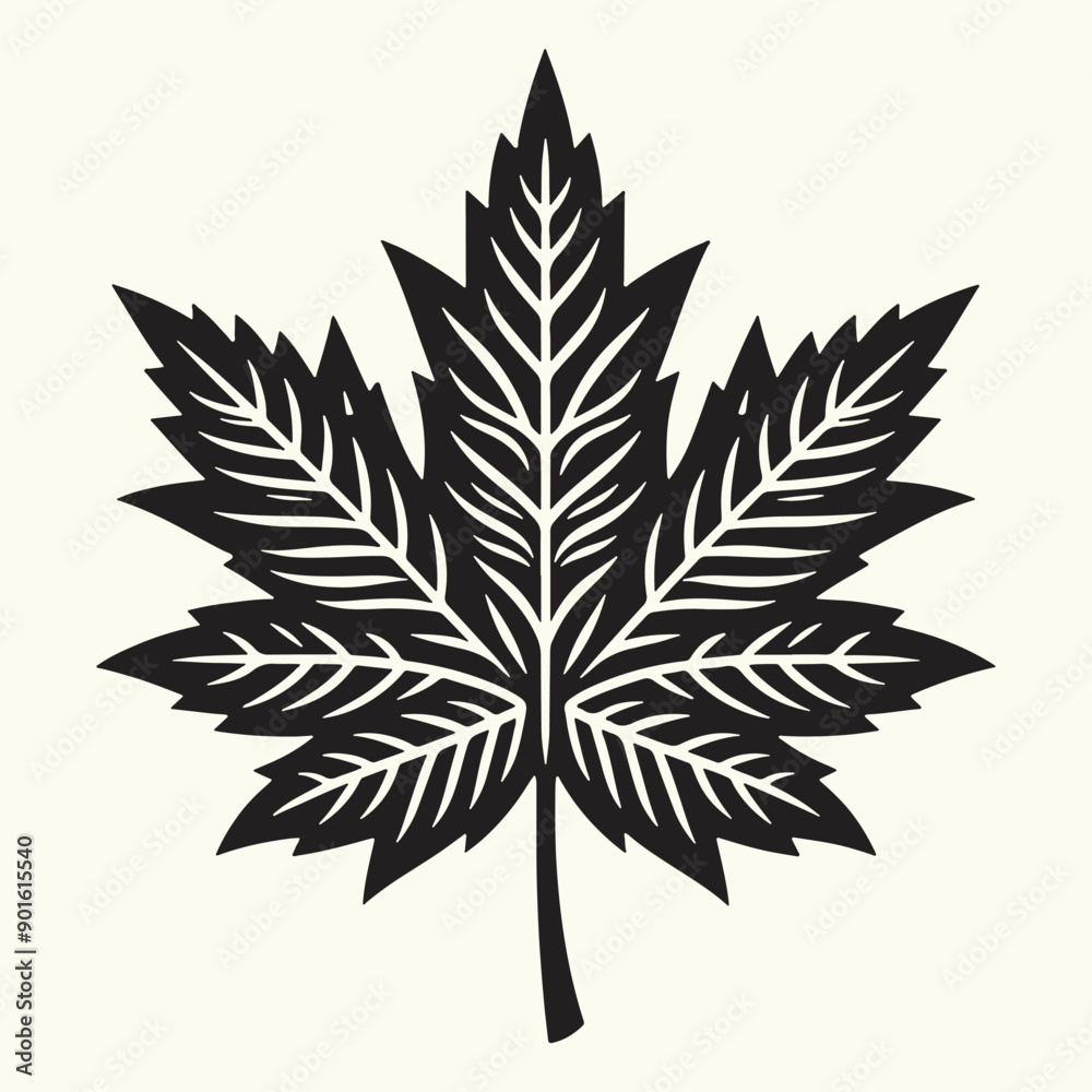 Maple Leaf Silhouette Vector Illustration Maple Leaf Silhouette Vector Illustration