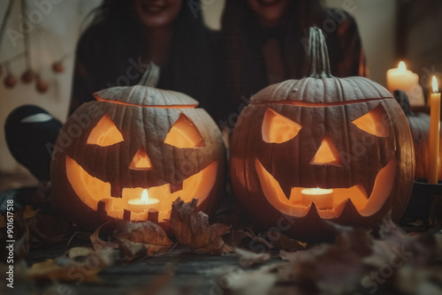 Lovely couple during halloween