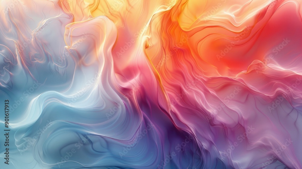Obraz premium Bright, gradient backgrounds with fluid transitions