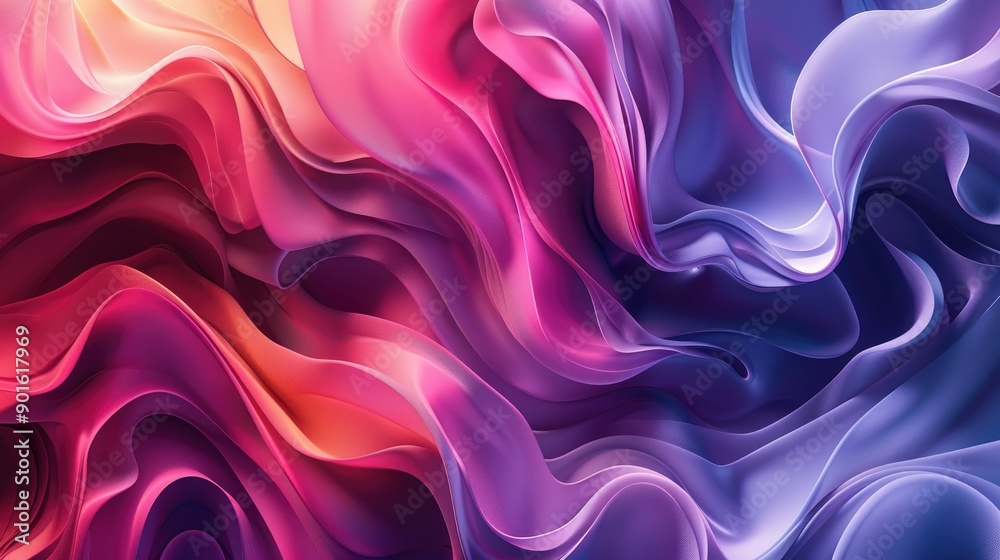 Bright, gradient backgrounds with fluid transitions