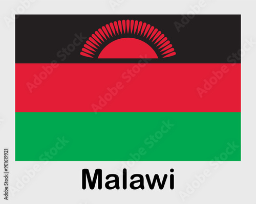 Free Download Malawi national flag. Banner, state symbol, flagpole. - GFXLoad
