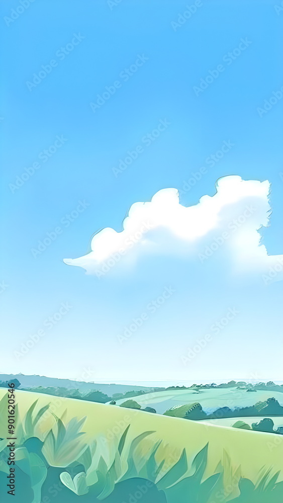 Obraz premium landscape with sky and clouds