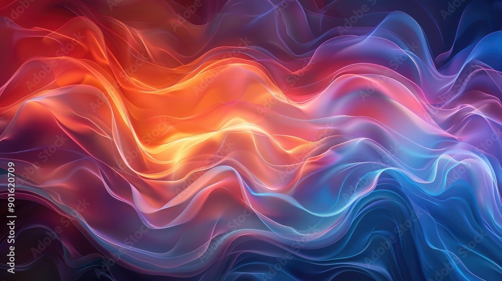Obraz premium Bright, radiant lines forming abstract patterns