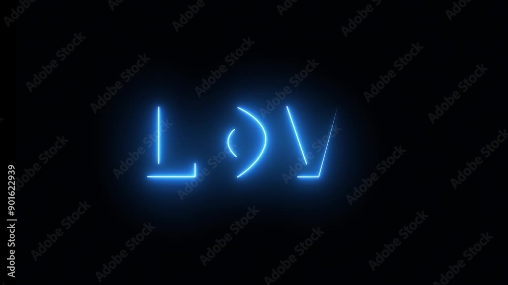 Glowing Animation of Multicolored. Concept of Modern Art love text. Glowing Animation of Multicolored. Concept of Modern Art love text.