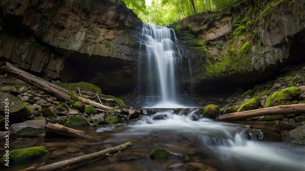 Obraz premium waterfall in the forest