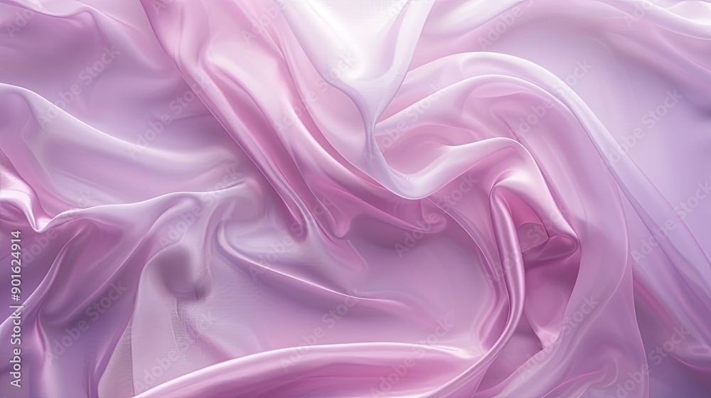 Obraz premium Flowing soft cloth background for elegant product presentation, high-end mockup, and clear area for promotional copy