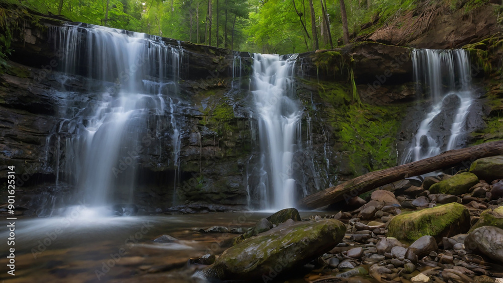 waterfall in the forest waterfall in the forest