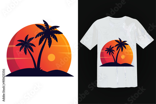 California t-shirt design. palm trees silhouette t shirt design. t-shirt design vector for print. California logo design vector illustration. quotes for t shirt