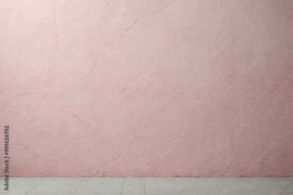 Fototapeta premium Pale pink concrete wall. Light pink backdrop.