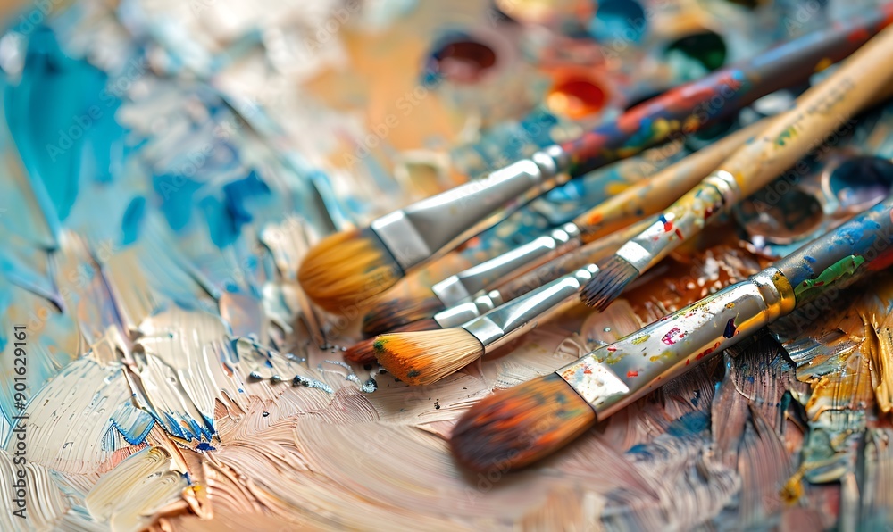 brushes and paints brushes and paints