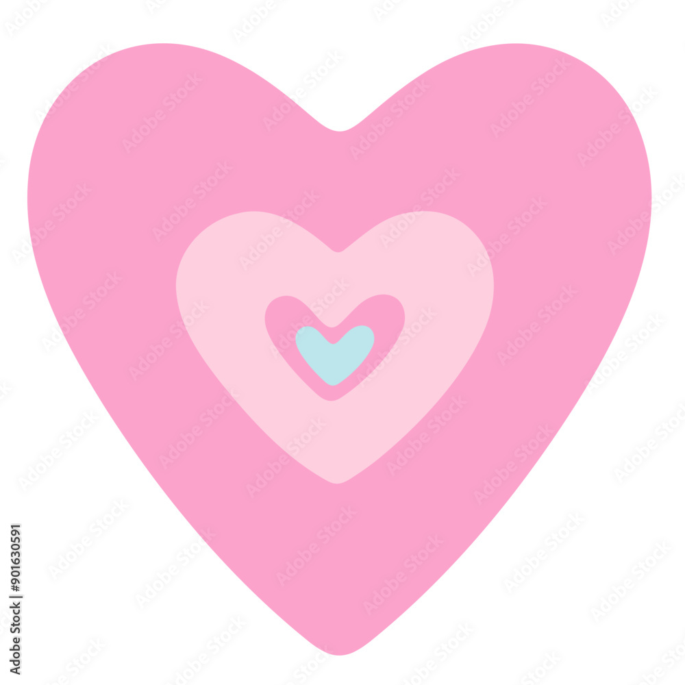 pink heart isolated on white