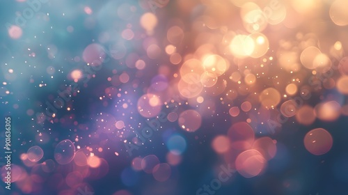 Dreamy Bokeh Lights Forming an Abstract Ethereal Background with Organic Shapes