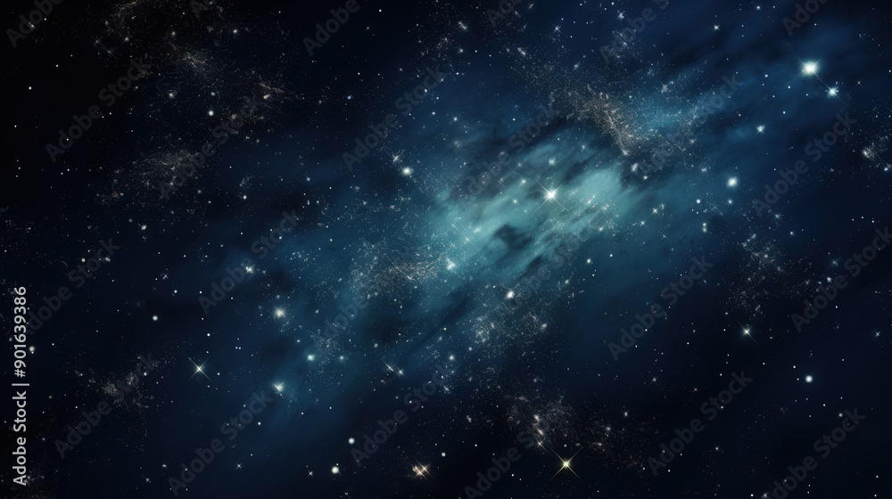 Fototapeta premium Cosmic Nebula: A Celestial Tapestry