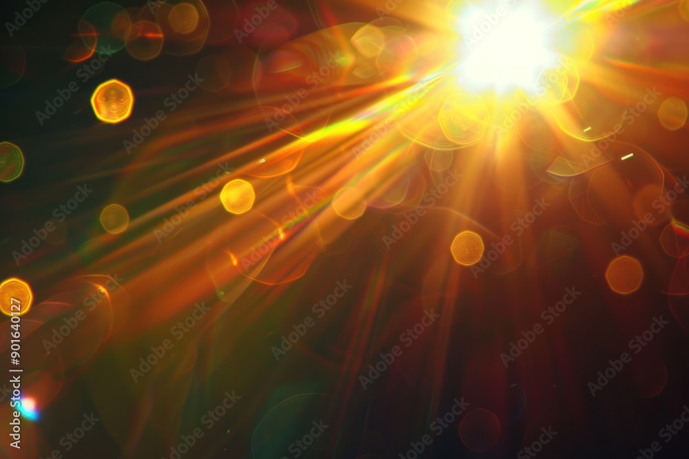 Fototapeta premium Optical lens flare effect over layer
