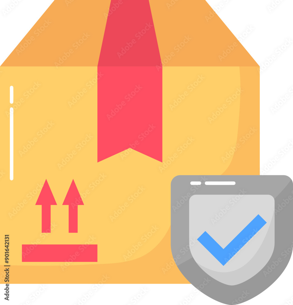 A secure package with a checkmark A secure package with a checkmark