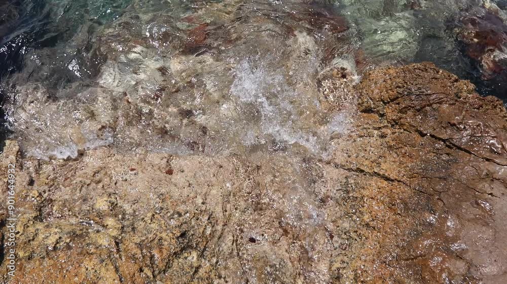 Crystal Clear Waters Revealing Rocky Sea Bed in Sunlight Crystal Clear Waters Revealing Rocky Sea Bed in Sunlight