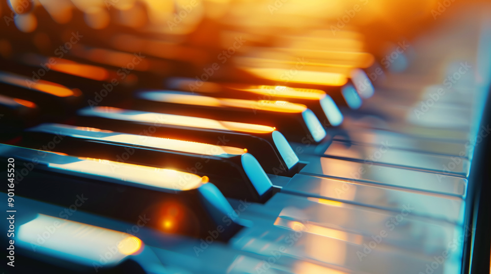 custom made wallpaper toronto digitalCaptivating close-up of piano keys showcasing creative musical expression at dusk