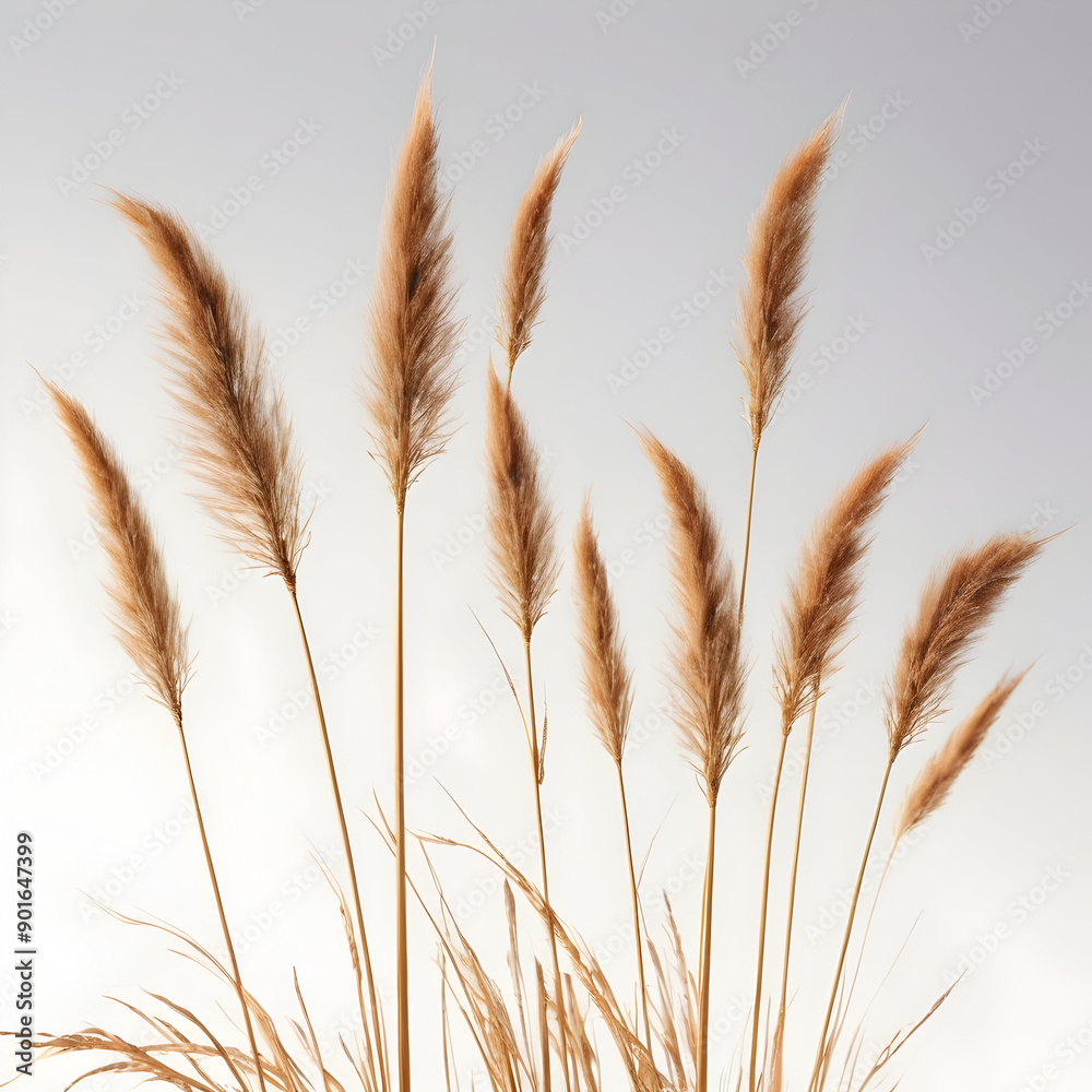 A cinematic photo of dried hare's-tail grass in a flat lay arrangement A cinematic photo of dried hare's-tail grass in a flat lay arrangement