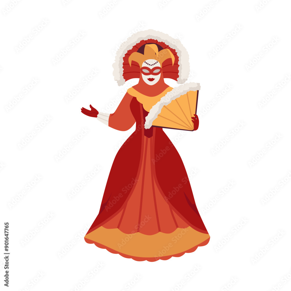 Venetian carnival character vector illustration Venetian carnival character vector illustration