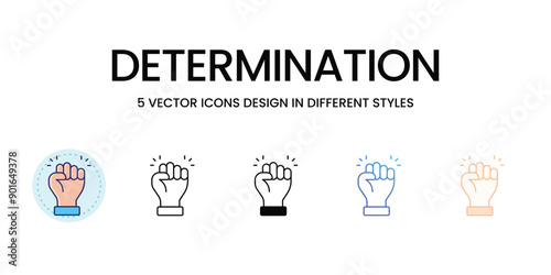 Determination icons set vector illustration, vector stock