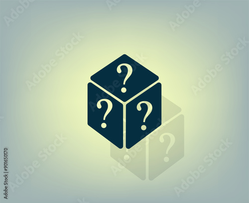 Vector icon with shadow on gray background with gradient.