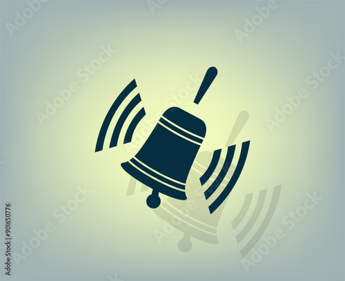 Vector icon with shadow on gray background with gradient.